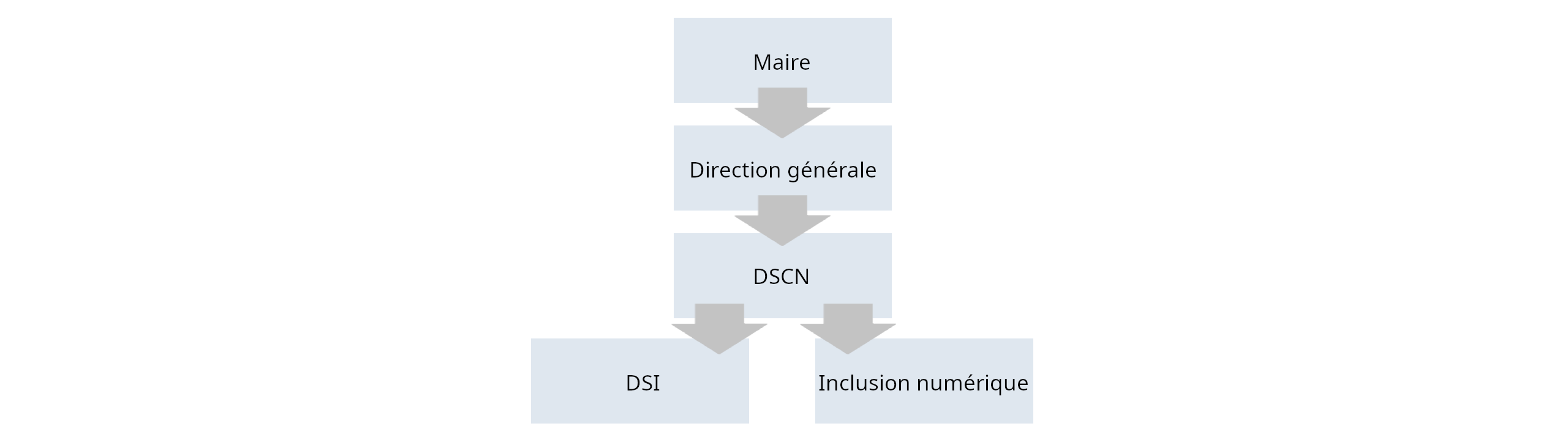 Organigramme simplifié de l'organisation